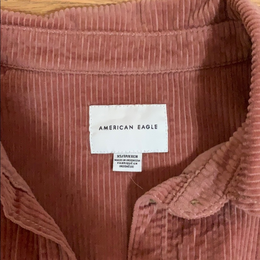 Pink Ribbed Button Down Jacket - Picture 2 of 2
